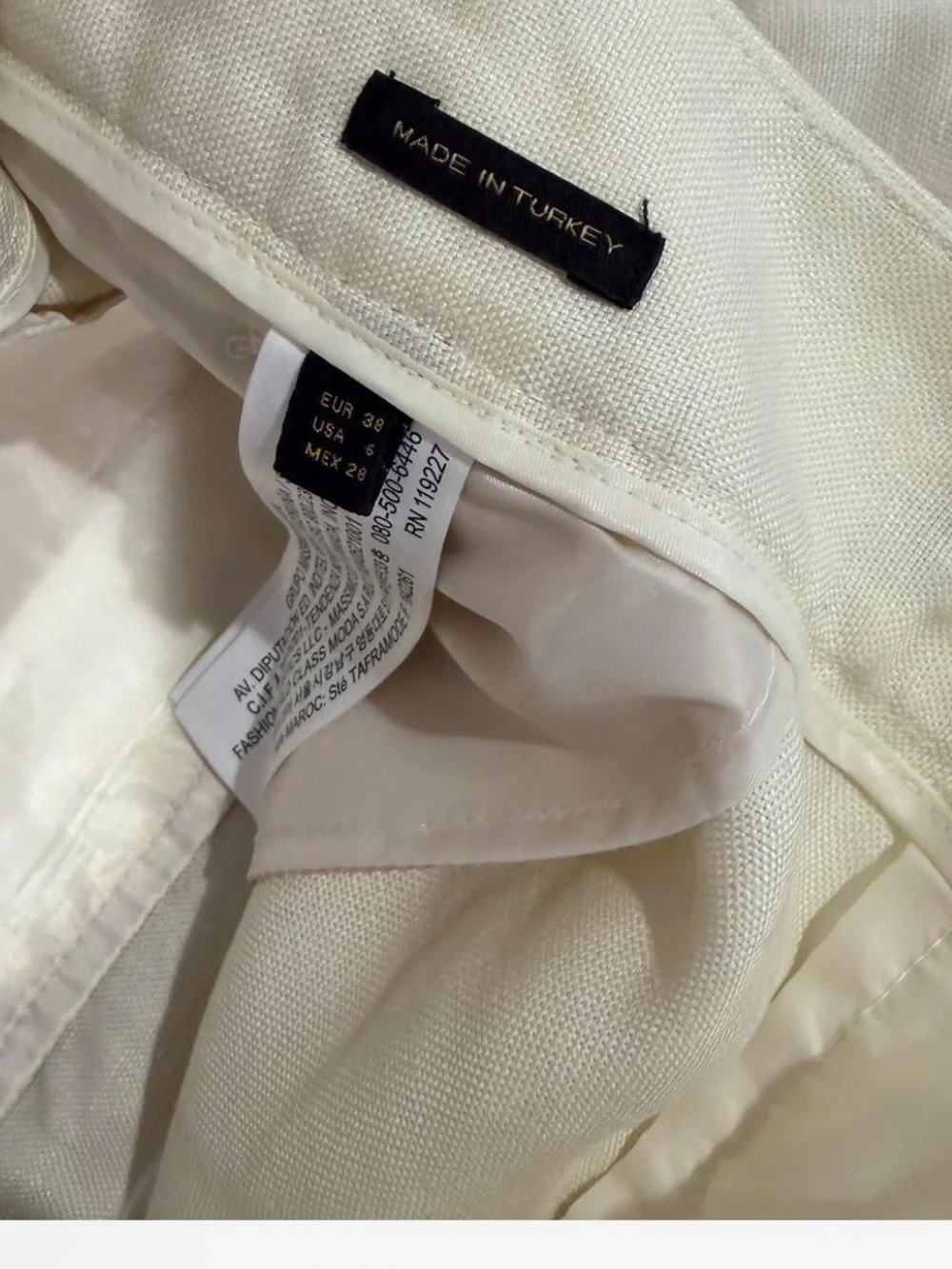 Massimo Dutti Cream High-Rise Tailored Bermuda Shorts